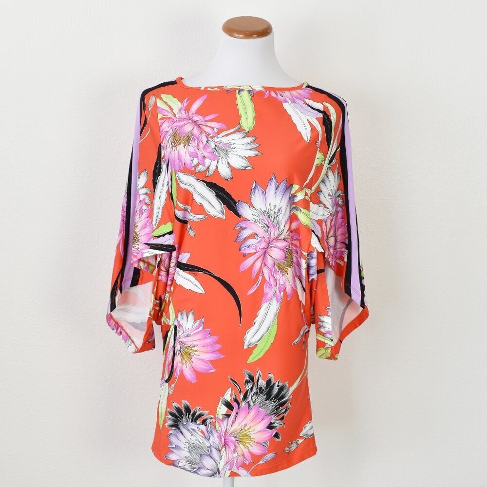 Trina Turk Shangri La Floral Tunic Swim Cover-Up - XS